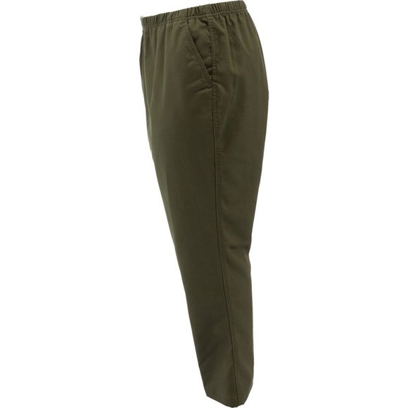 NWT LANDS' END WOMEN'S FIT3 TWILL ELASTIC WAIST PANTS DARK OLIVE GREEN 18P - Picture 3 of 11